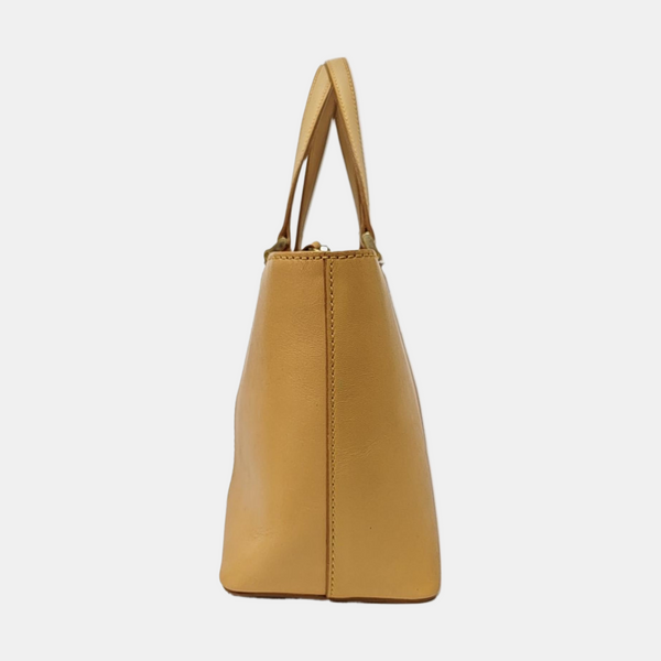 Calfskin Top Handle Bag Brown