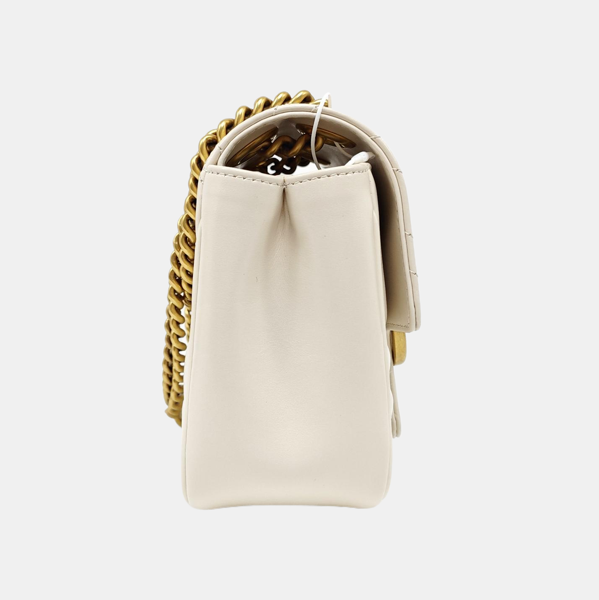 GG Marmont Mini Quilted Calfskin White