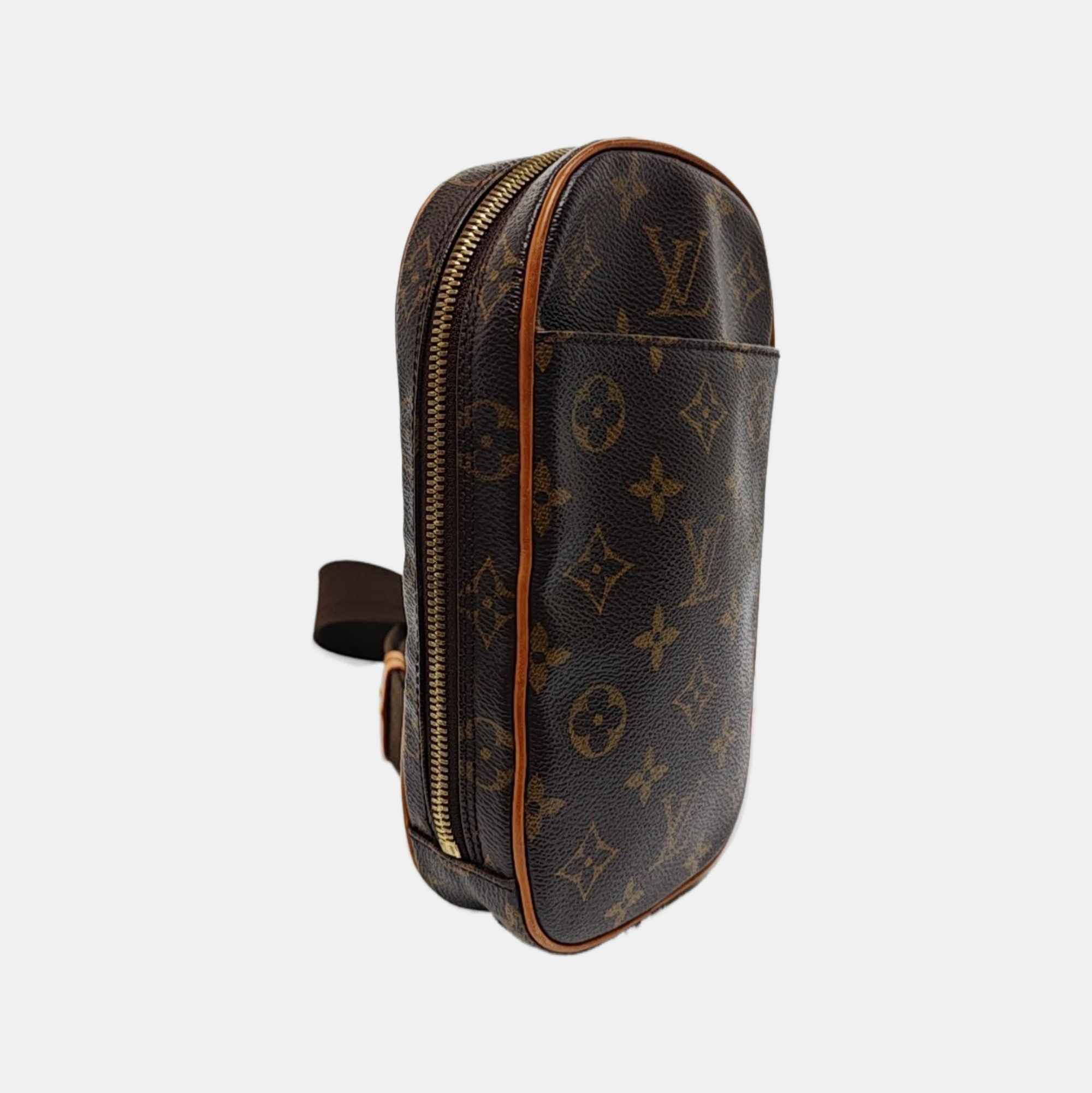 GANGE Monogram Coated Canvas Brown