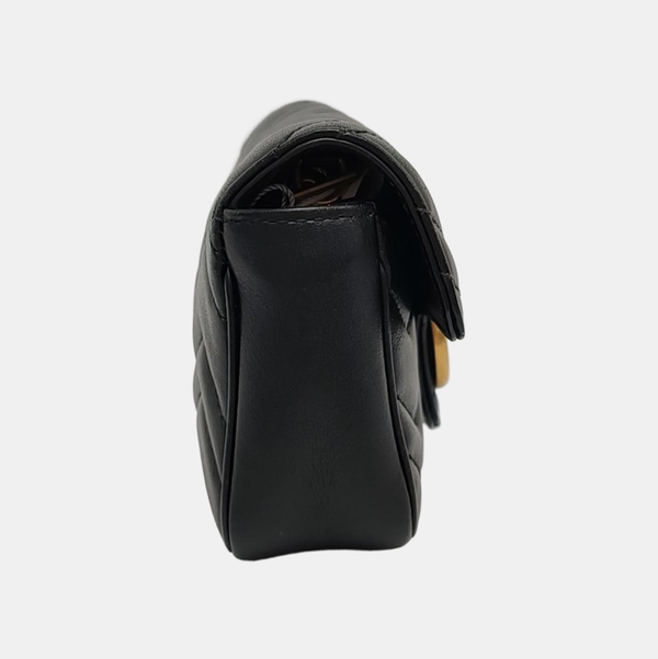 GG Marmont Mini Quilted Calfskin Black