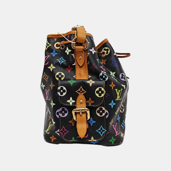 LV × TM NÉONOÉ MM Monogram Coated Canvas Black