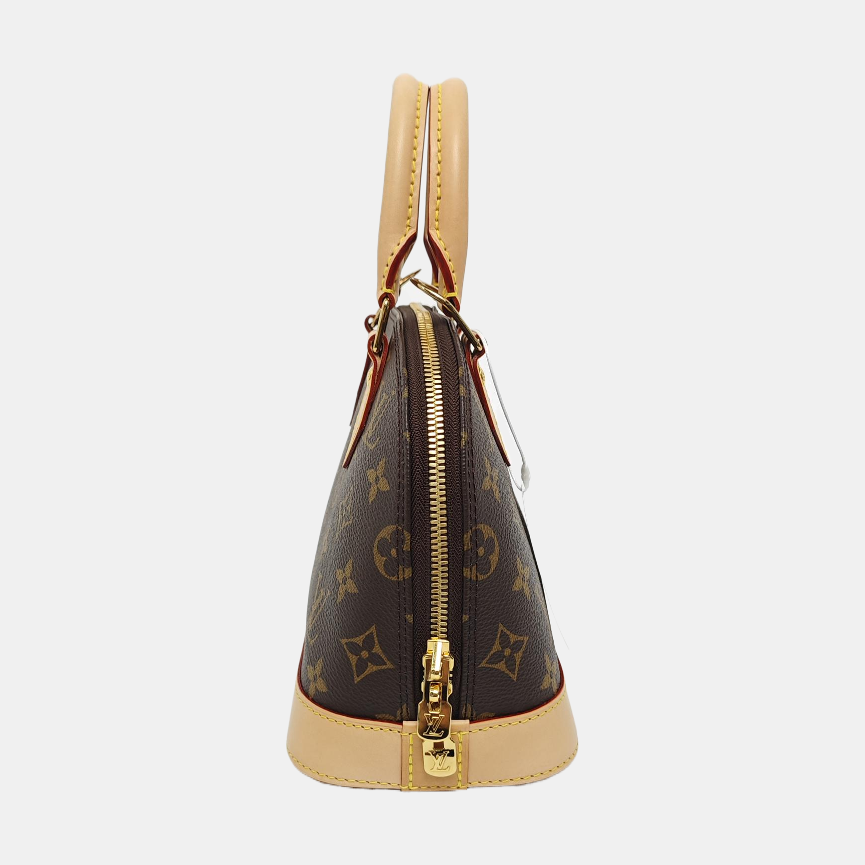 ALMA BB Monogram Coated Canvas Brown