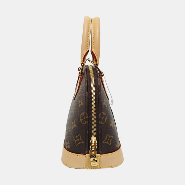 ALMA BB Monogram Coated Canvas Brown