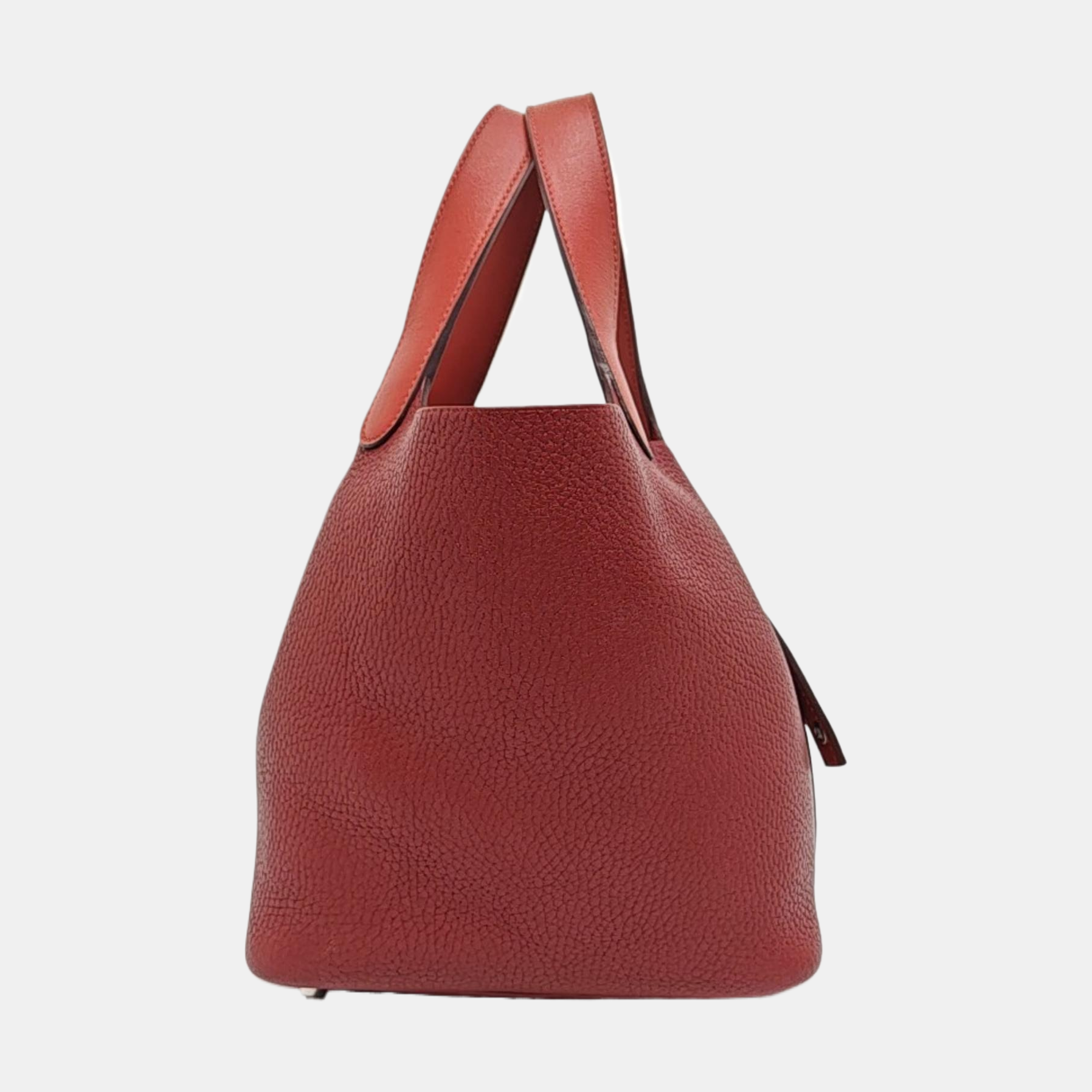 Authenticated pre-owned  Picotin Lock 18 Clemence Red - Bucket Bag at Looply