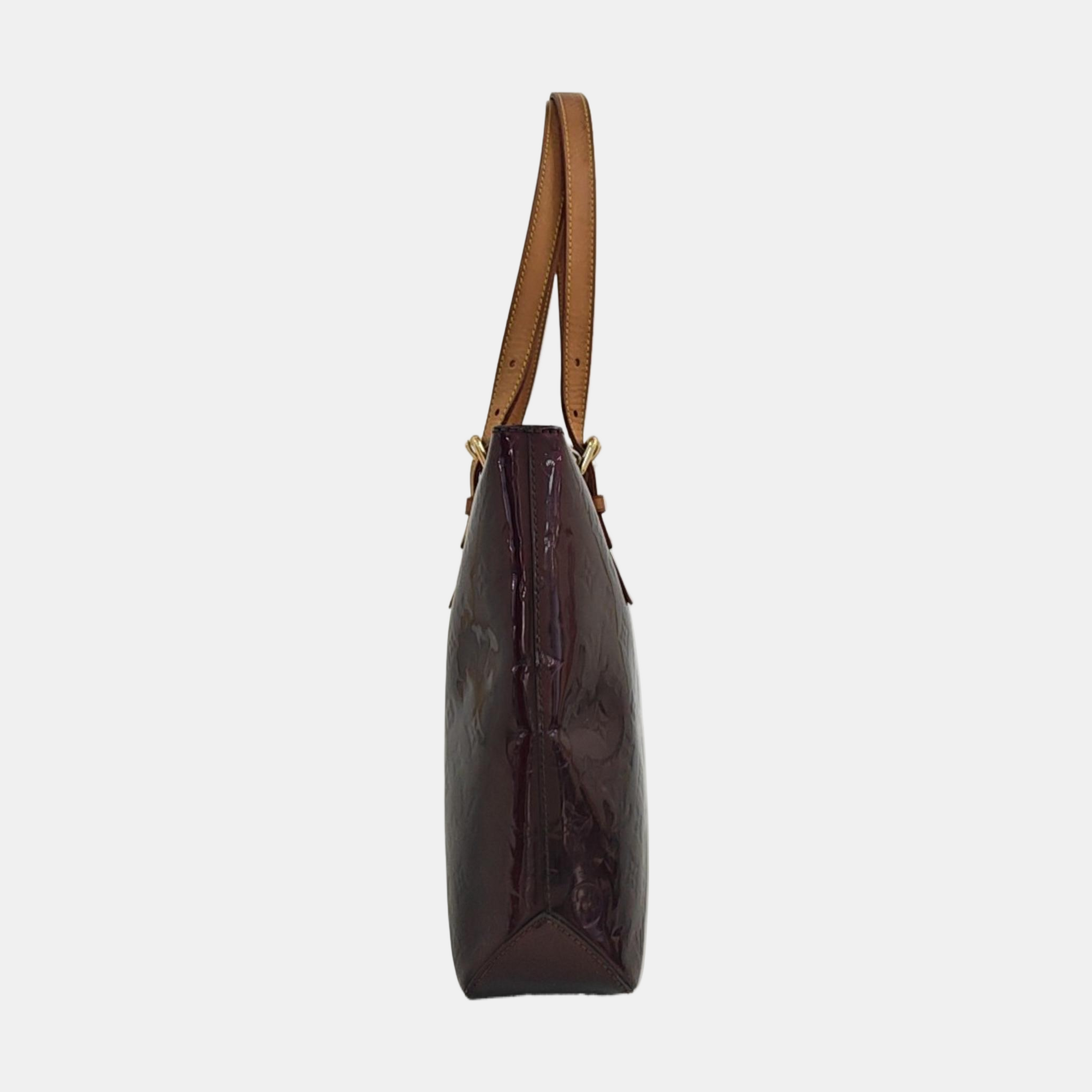 BRENTWOOD Monogram Patent Calfskin Red