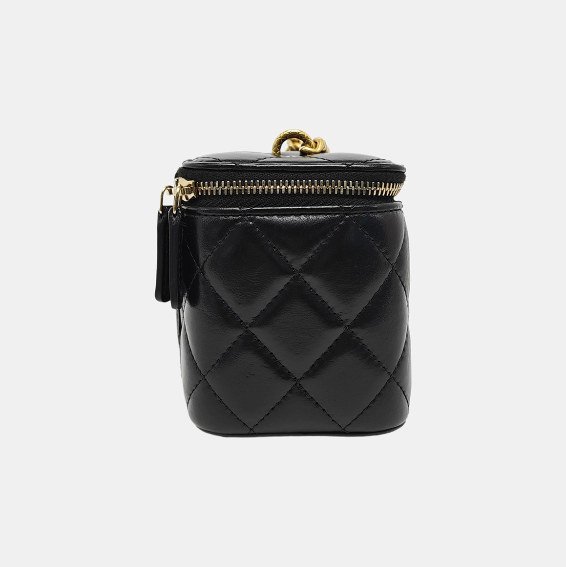 VANITY CASE Small Quilted Lambskin Black