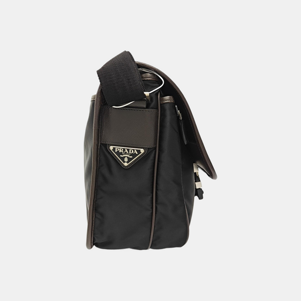 Nylon Shoulder Bag Black