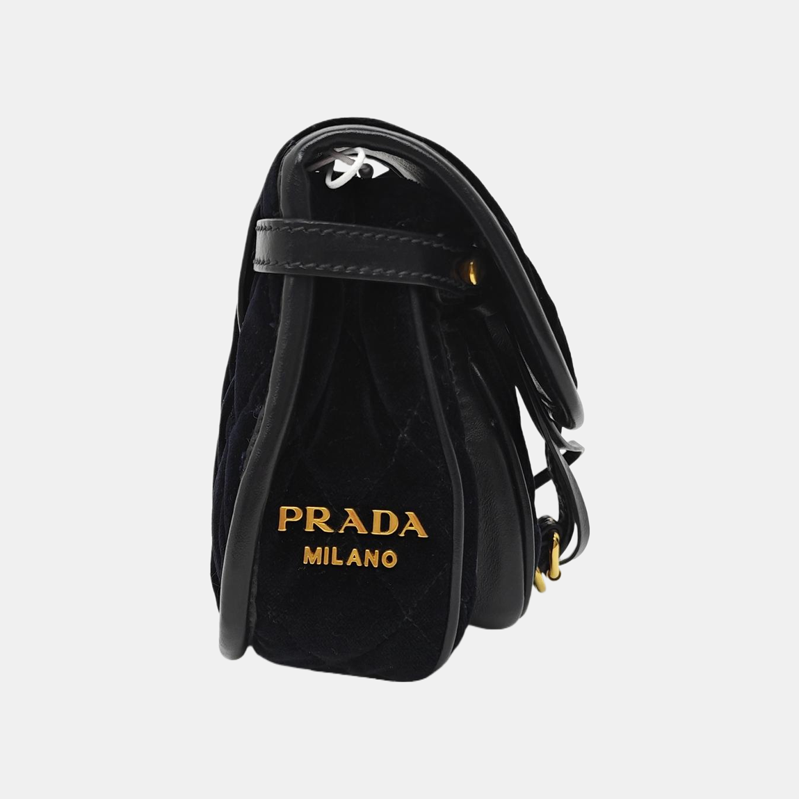 Belt Bag Quilted Velvet Black
