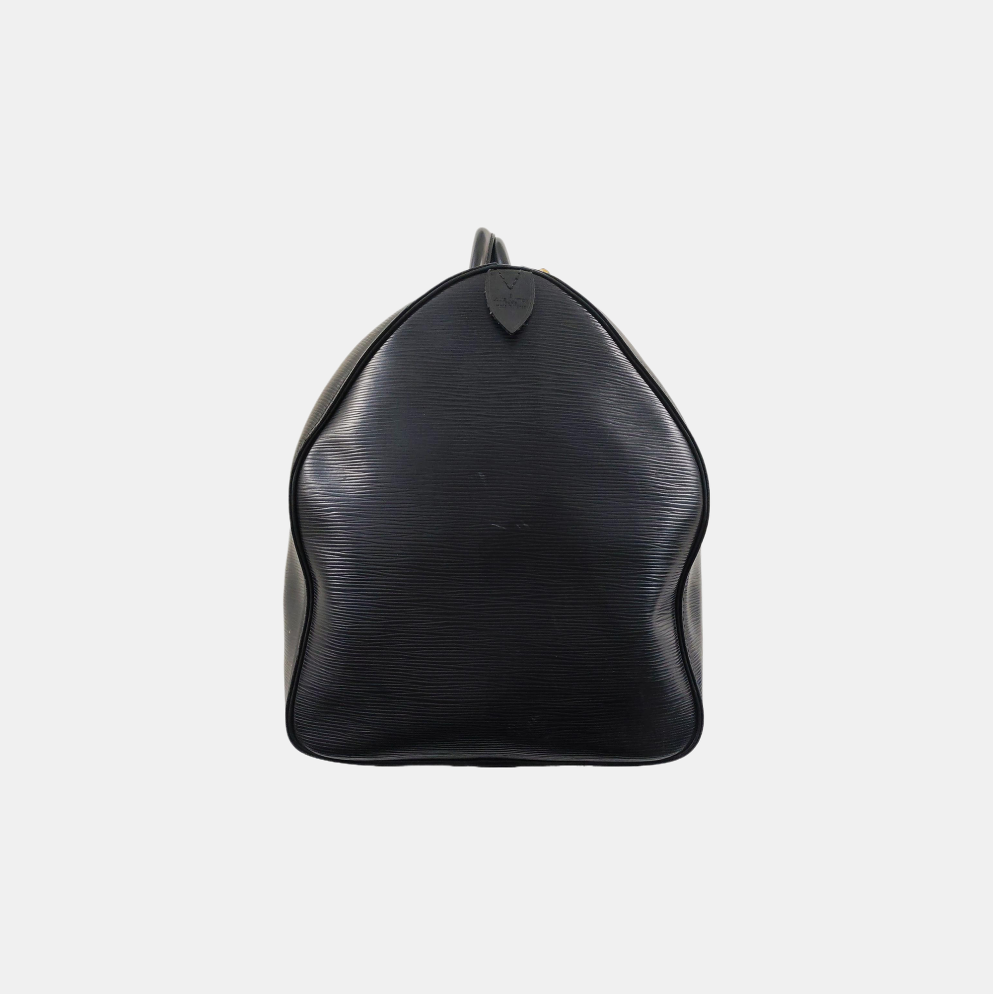 Authenticated pre-owned  KEEPALL 55 Epi Black - Top Handle Bag at Looply