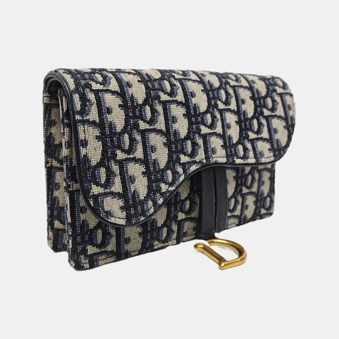 Saddle Mini Oblique Canvas Blue