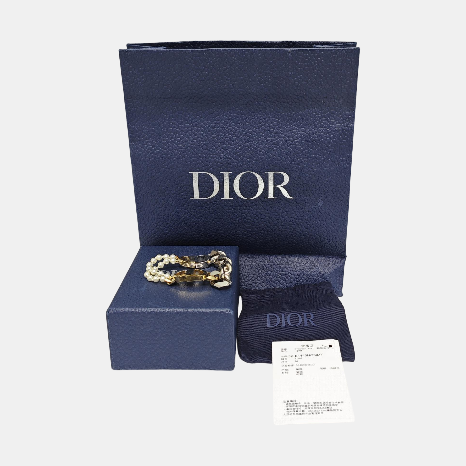 CD Icon Metal Silver Bracelet
