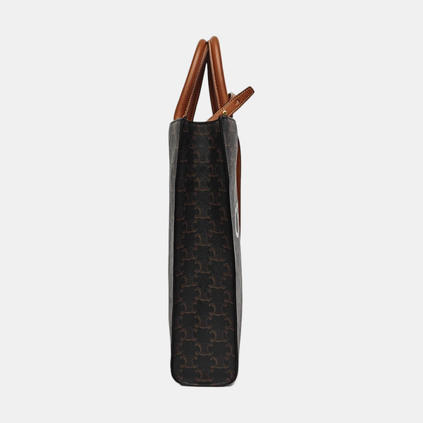 CABAS CELINE Small Coated Canvas Brown