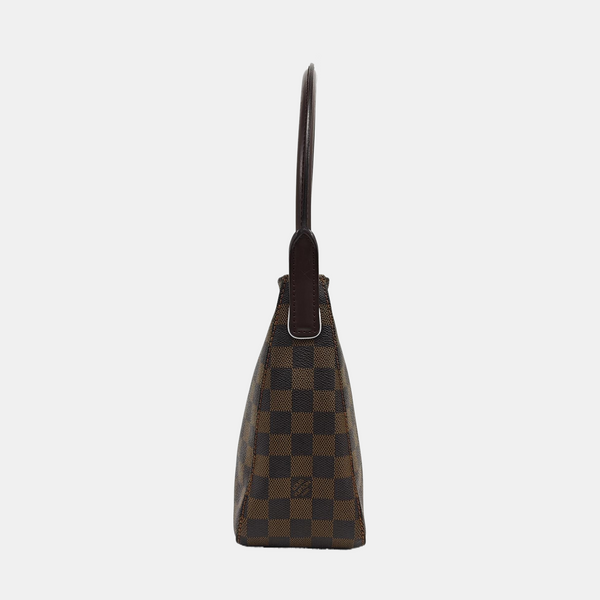 LOOPING MM Damier Ebene Coated Canvas Brown