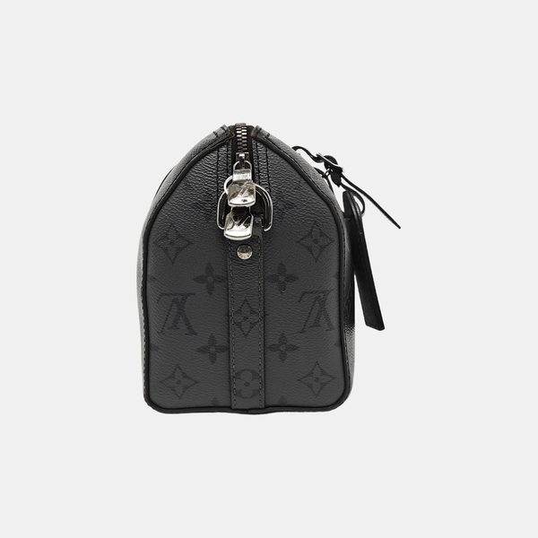 KEEPALL Monogram Coated Canvas Black