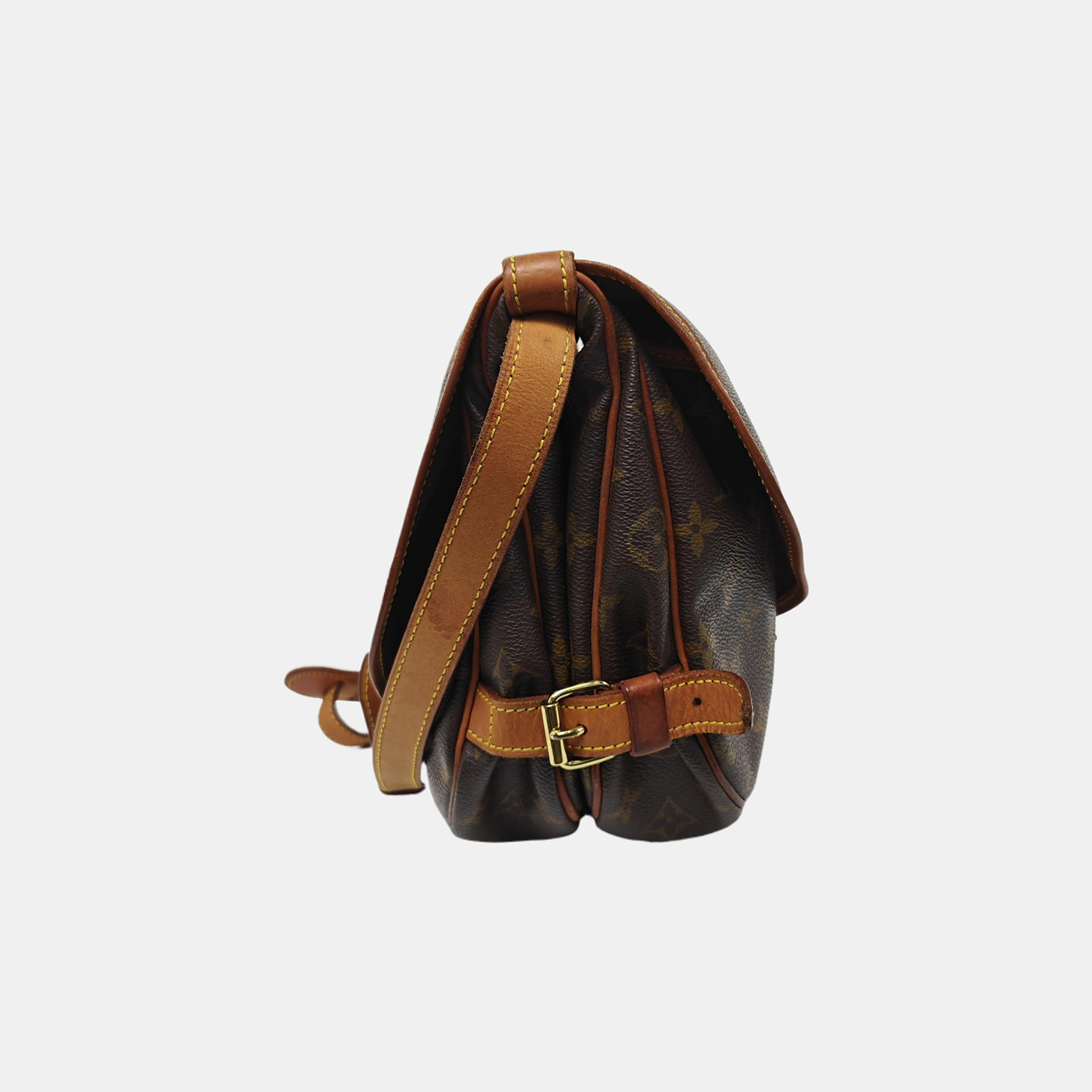 SAUMUR 30 Monogram Coated Canvas Brown