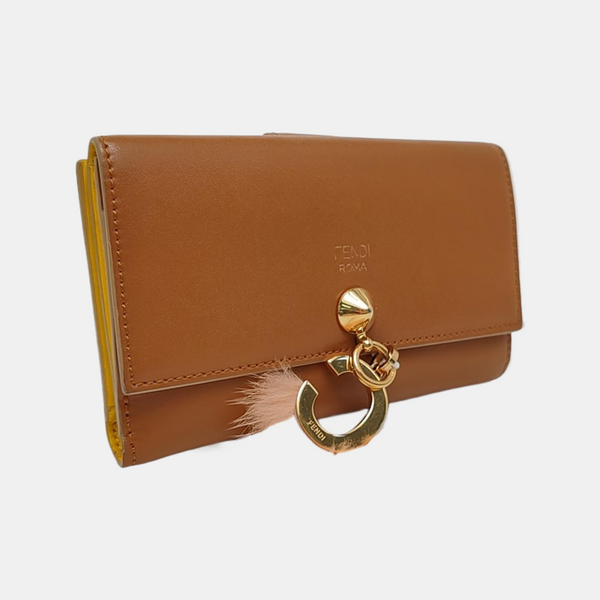 Dotcom Calfskin Brown Wallet