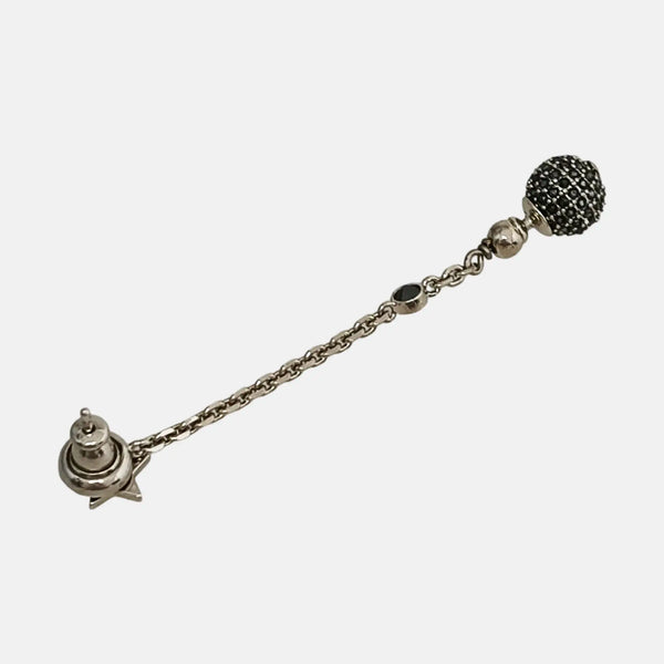 La Petite Tribale Metal Silver Stud Earrings