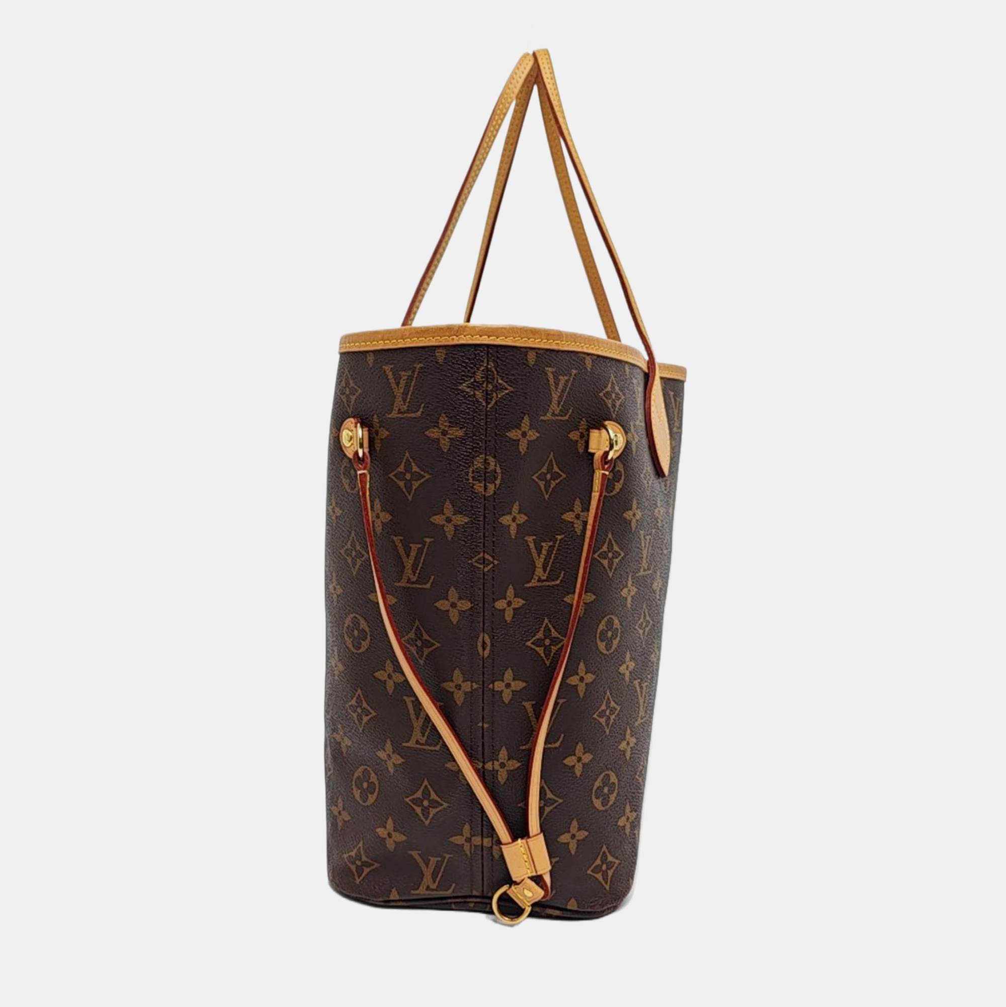NEVERFULL MM Monogram Coated Canvas Brown