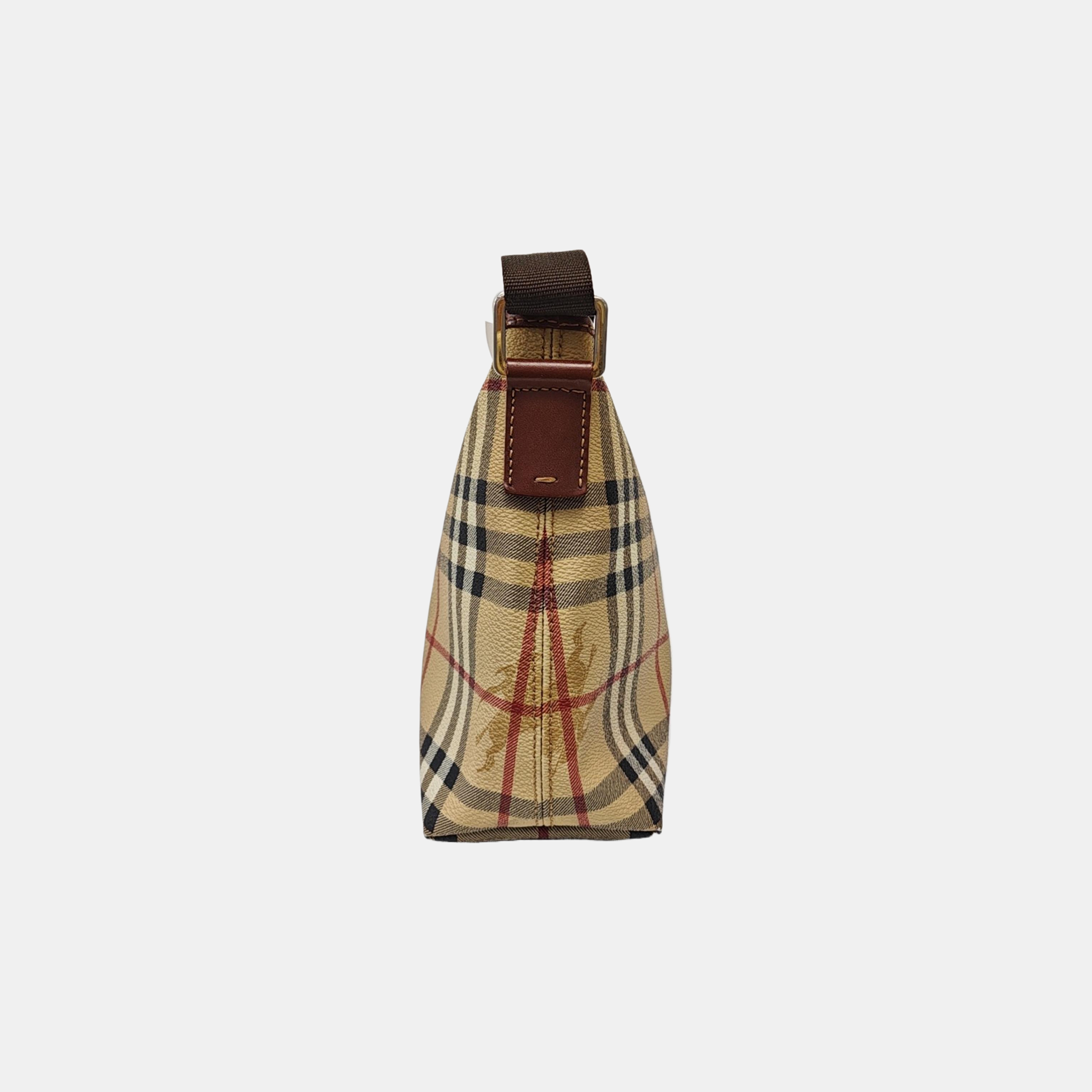 Coated Canvas Crossbody Bag Beige