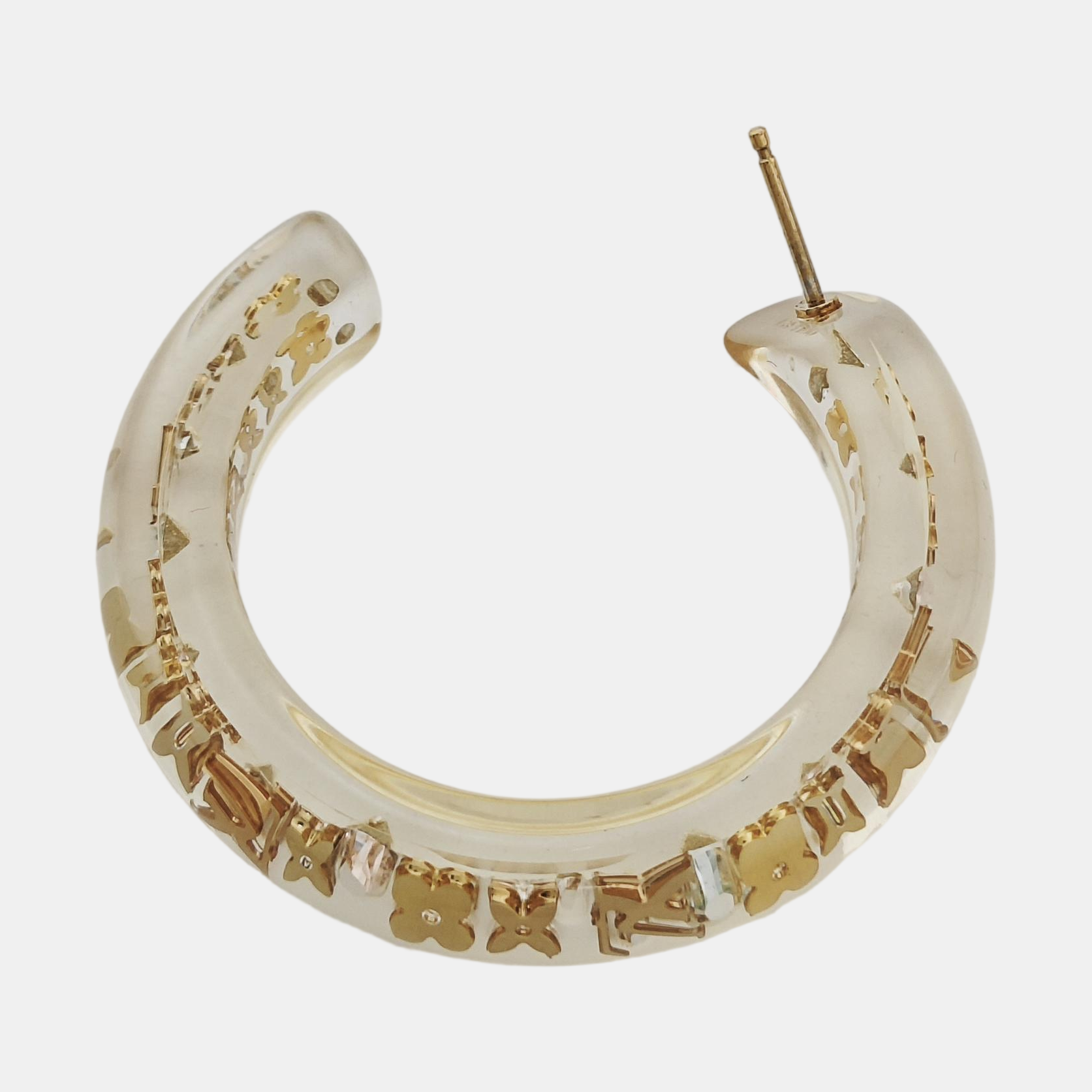 Resin Gold Stud Earrings