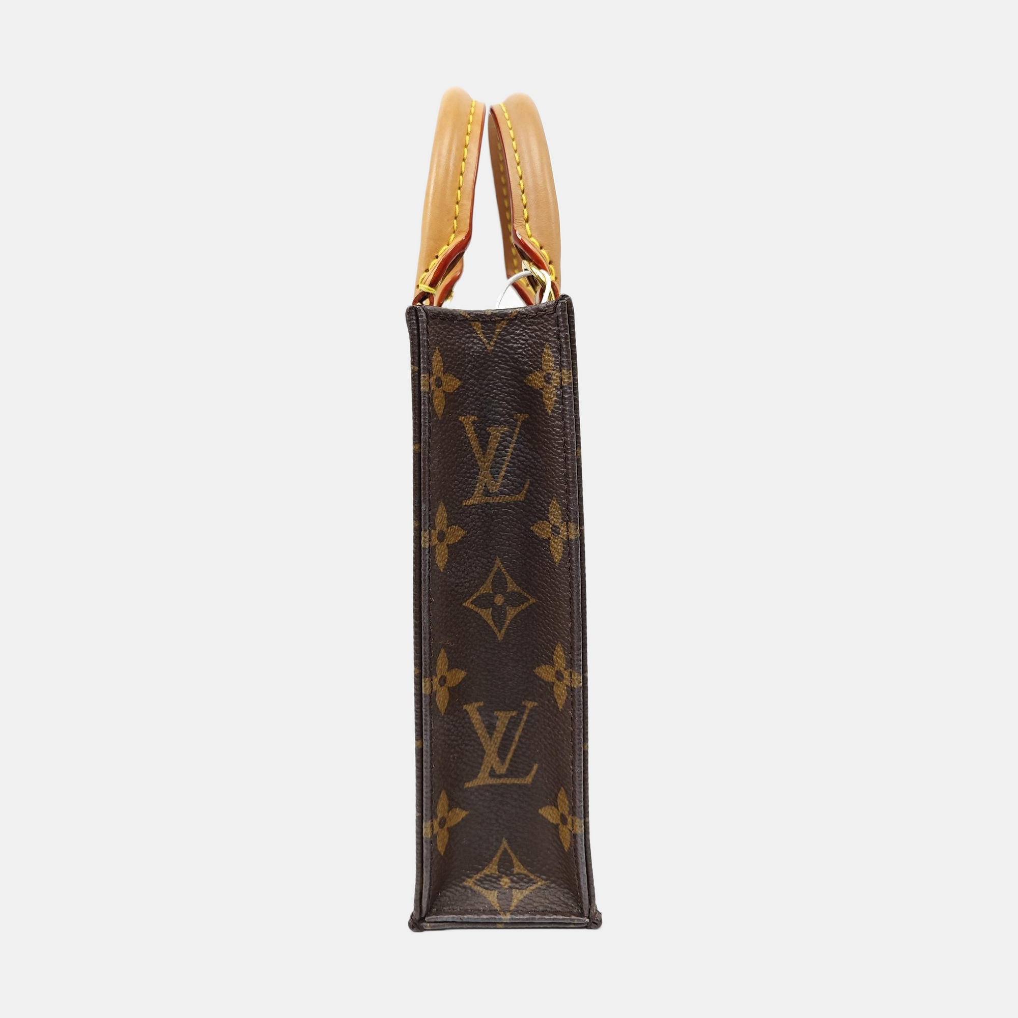 SAC PLAT Mini Monogram Coated Canvas Brown
