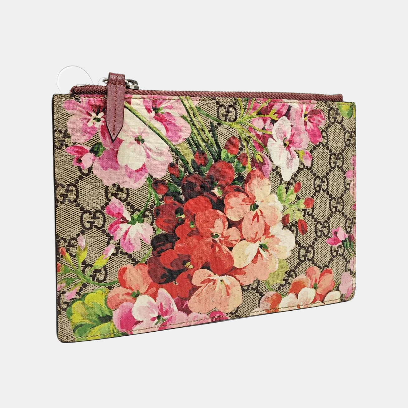 GG Blooms Monogram Coated Canvas Beige