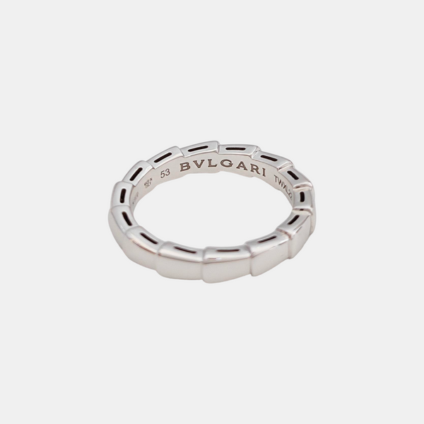 SERPENTI 18k White Gold Silver Ring EU 53