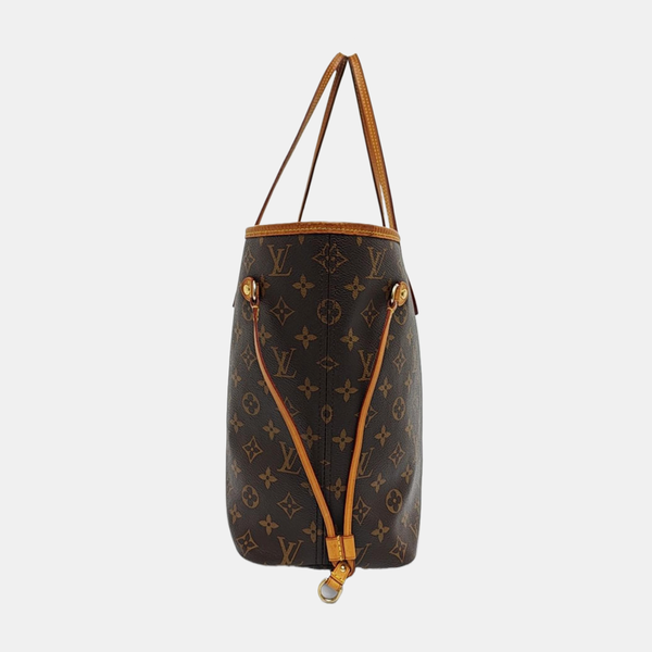 NEVERFULL MM Monogram Coated Canvas Brown