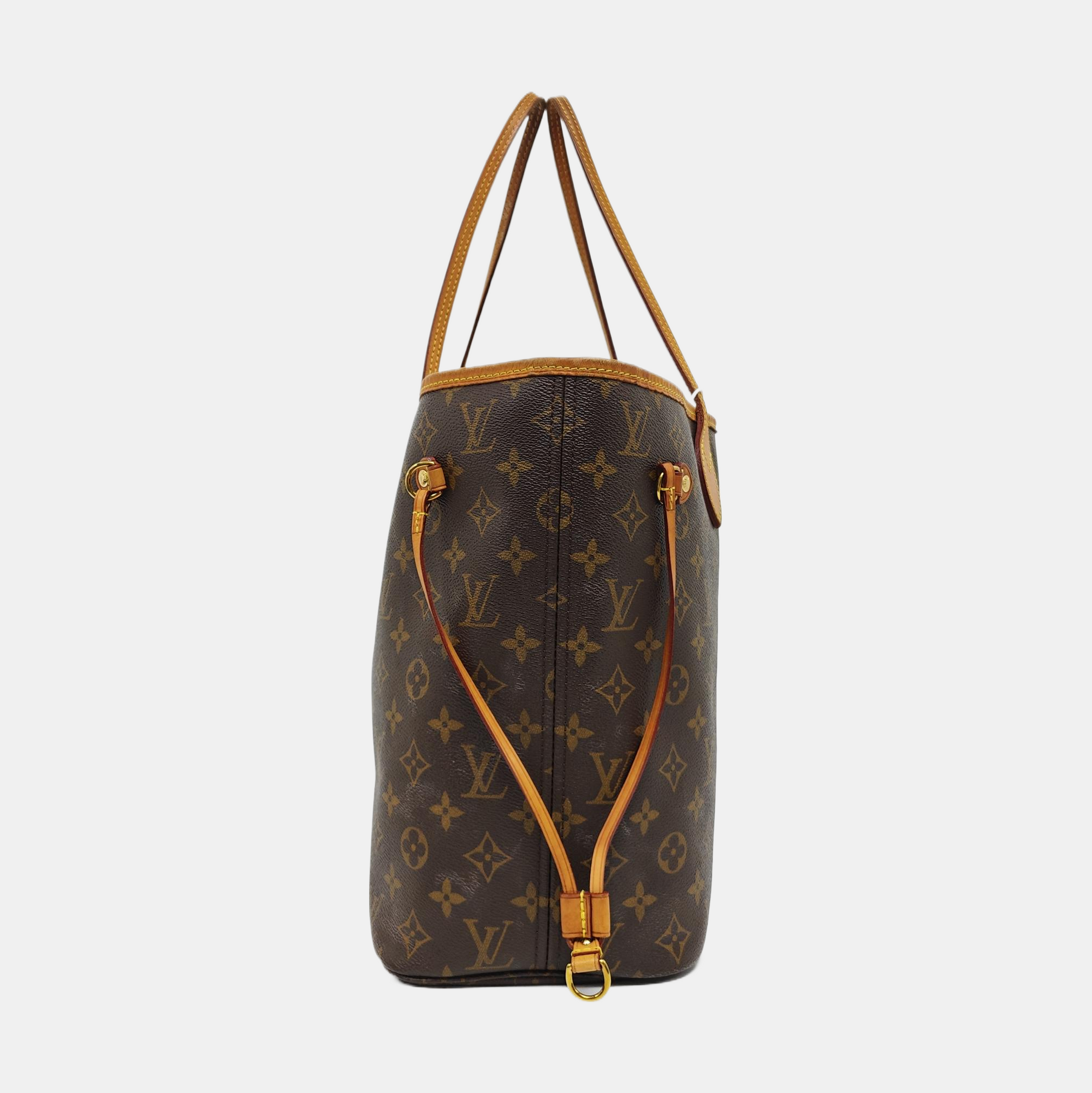 NEVERFULL MM Monogram Coated Canvas Brown