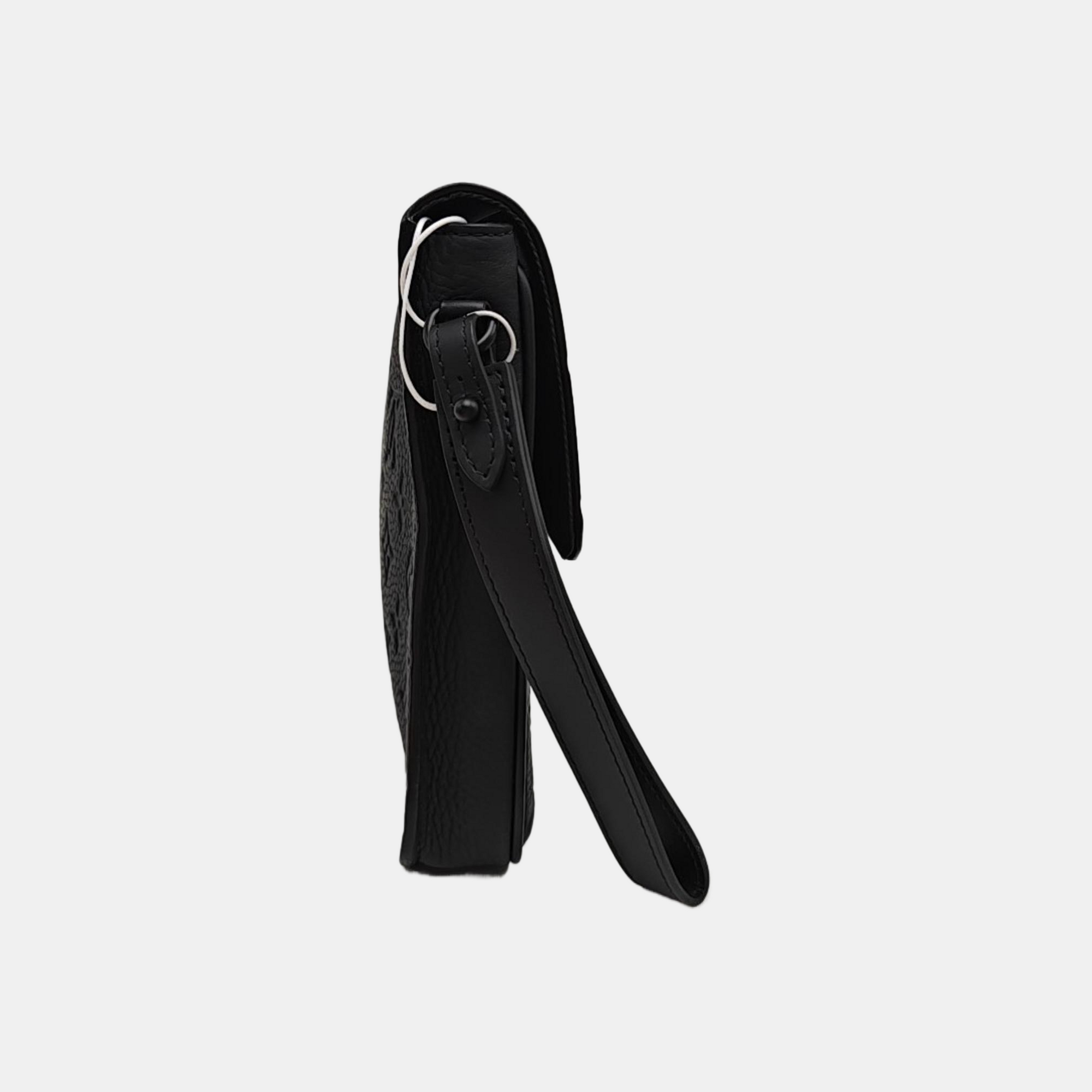 S LOCK Monogram Calfskin Black