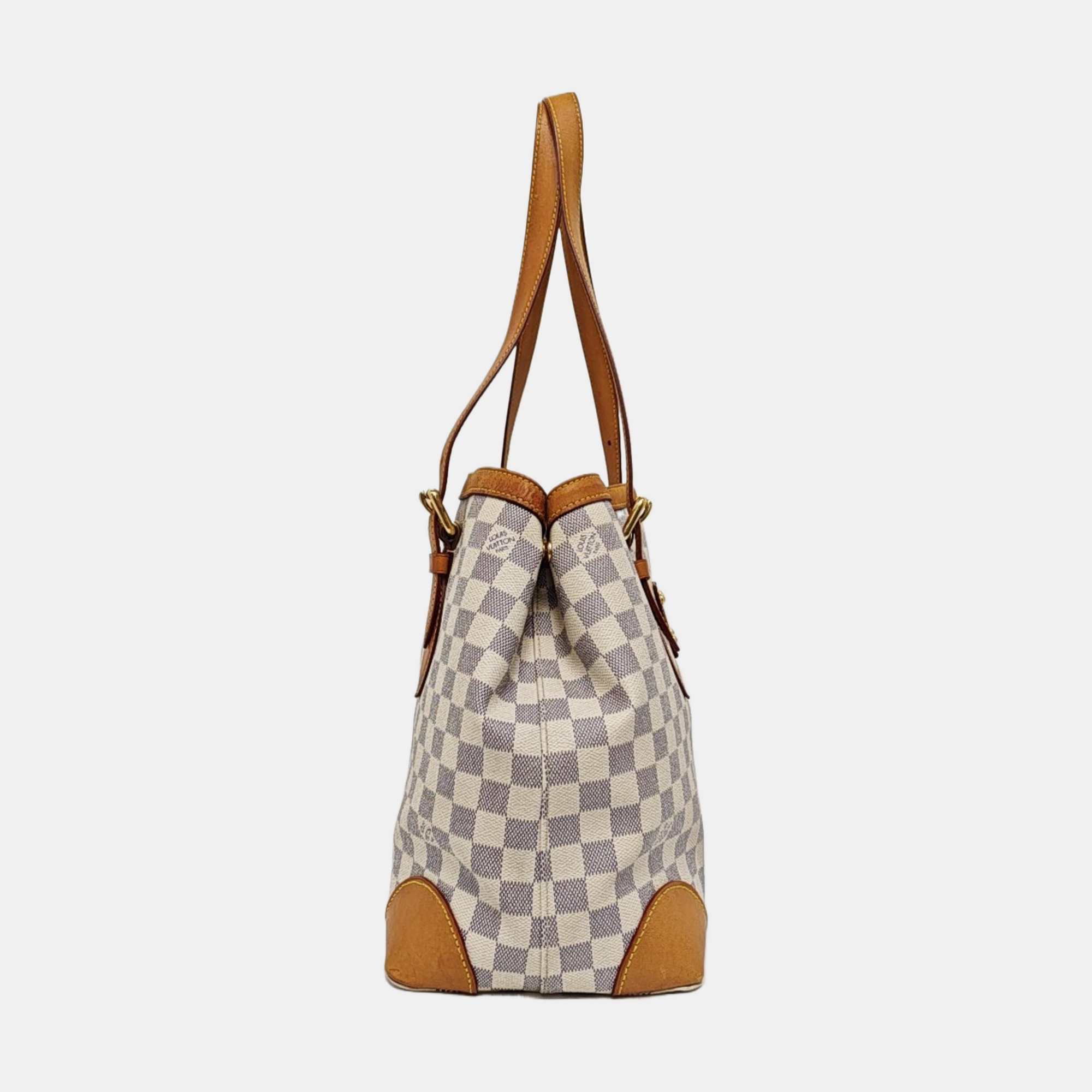 HAMPSTEAD MM Damier Azur Coated Canvas White
