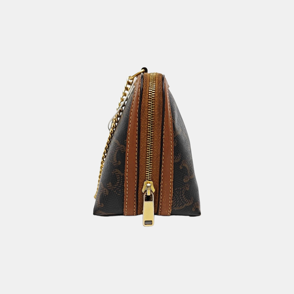 TRIOMPHE CANVAS Mini Coated Canvas Brown