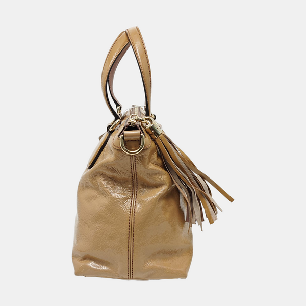 Authenticated pre-owned  Soho Small Patent Leather Beige - Tote Bag at Looply