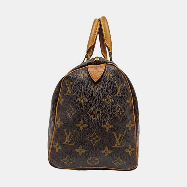 SPEEDY 25 Monogram Coated Canvas Brown
