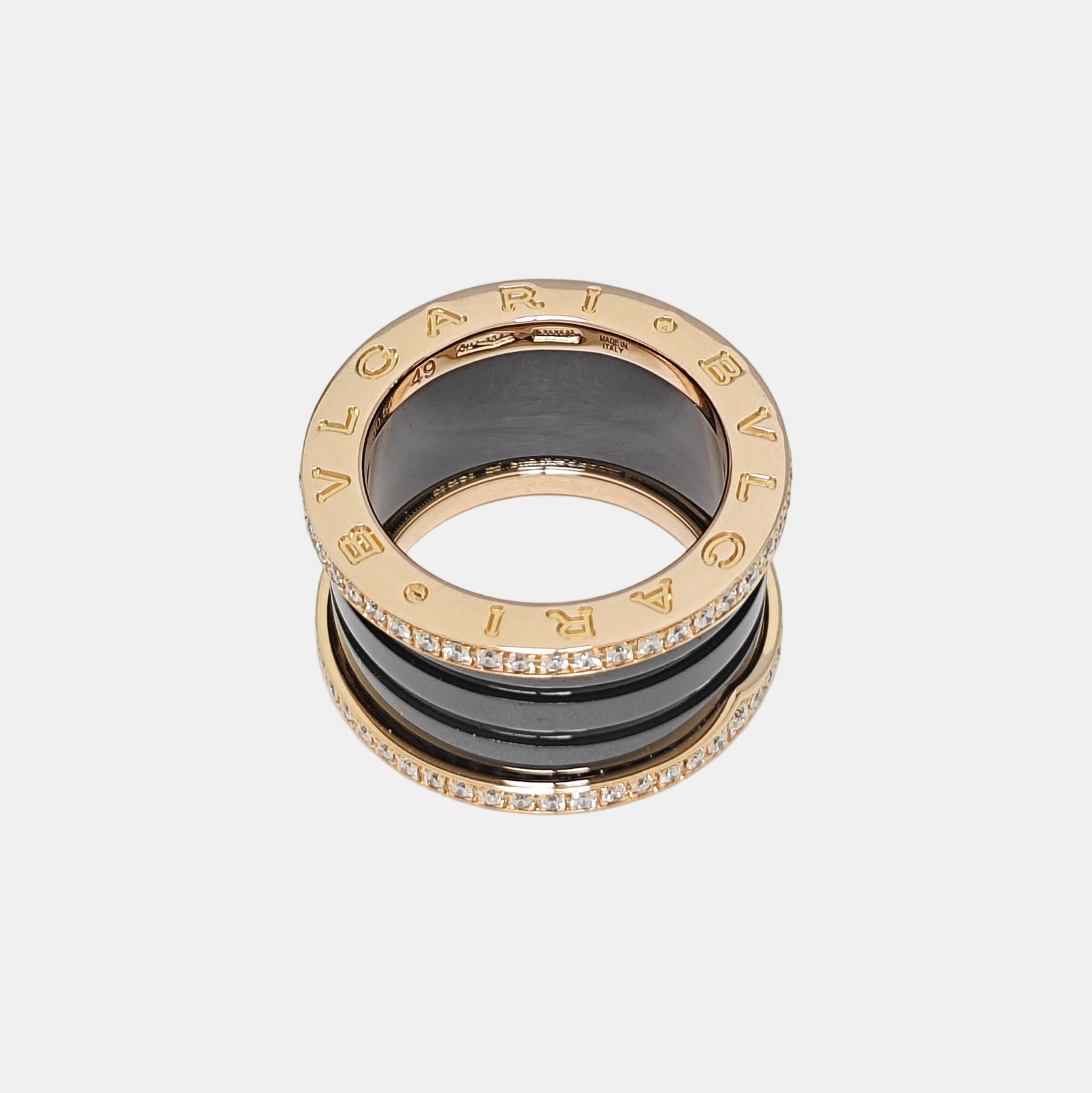 B.ZERO1 18k Rose Gold Ring EU 49