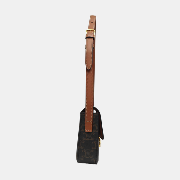 TRIOMPHE Small Coated Canvas Brown