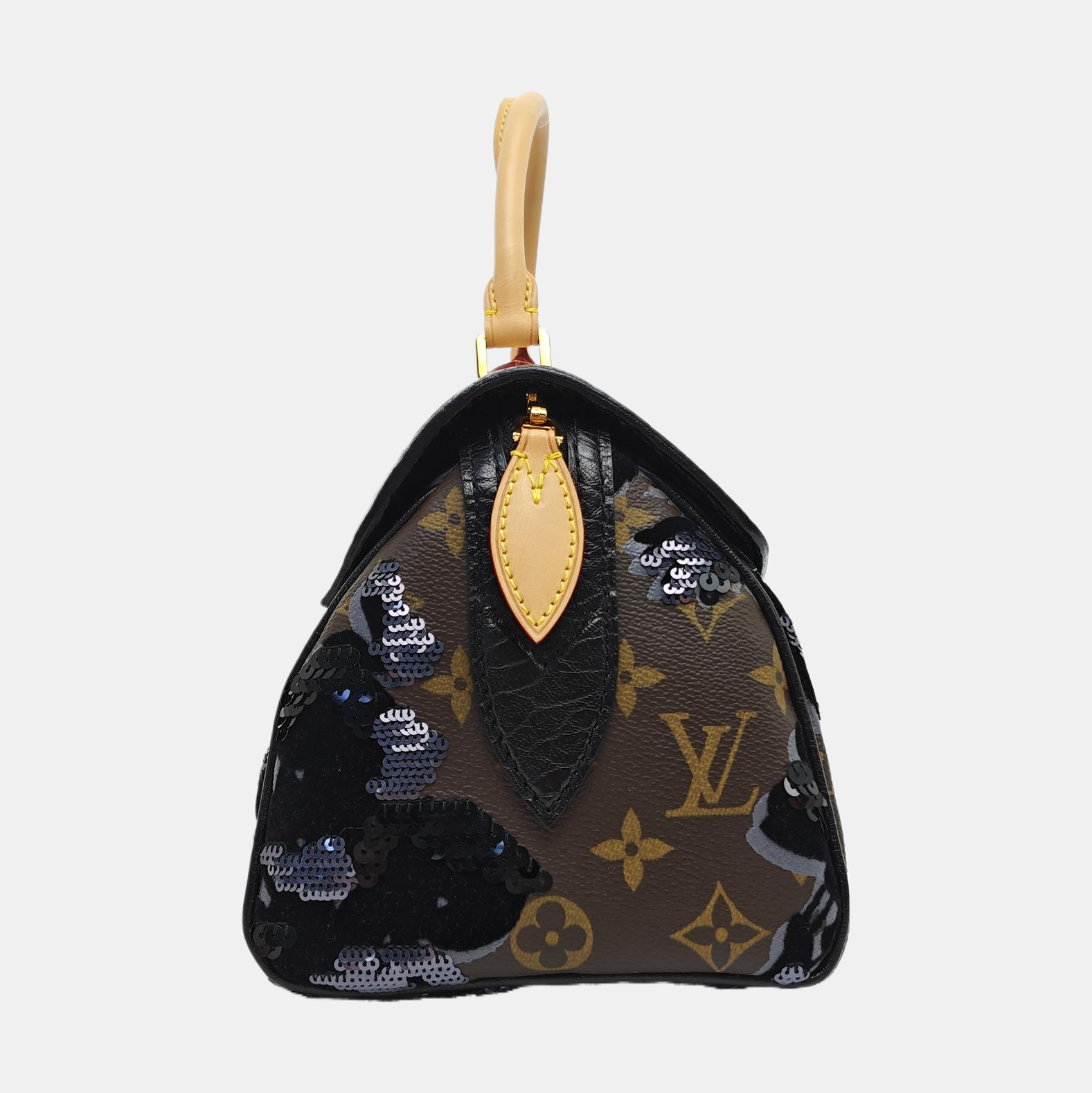 FLEUR DE JAIS Monogram Coated Canvas Brown