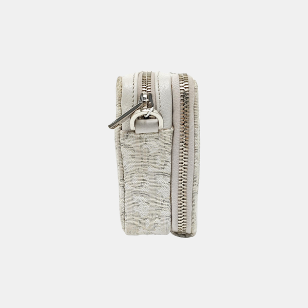 Oblique Canvas Shoulder Bag White