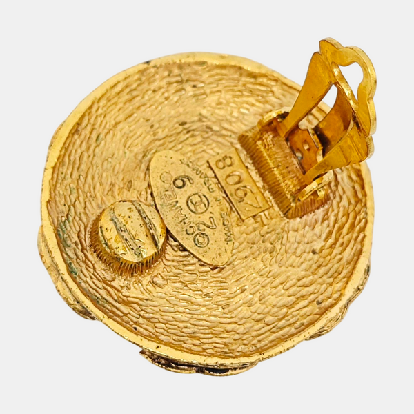 Metal Gold Clip On Earrings