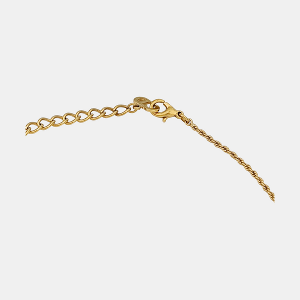 Twist Round Metal Gold Necklace