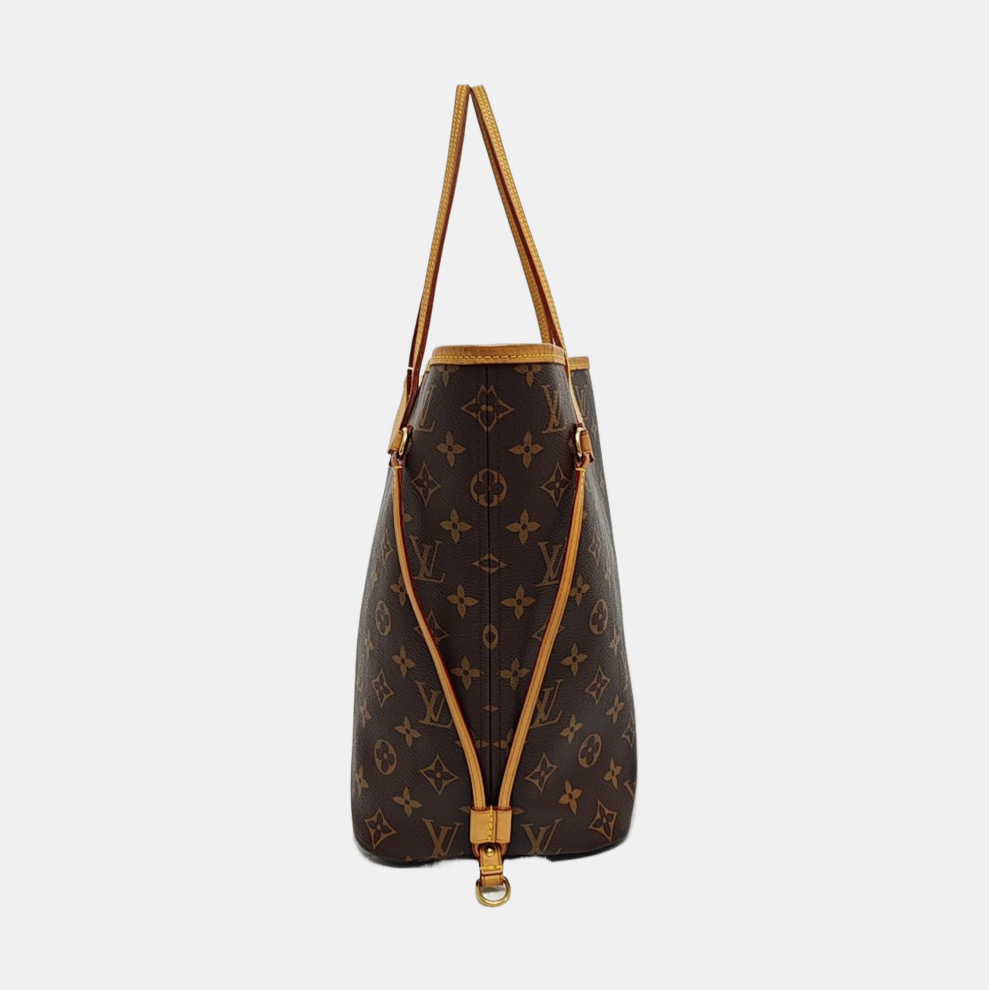 NEVERFULL MM Monogram Coated Canvas Brown