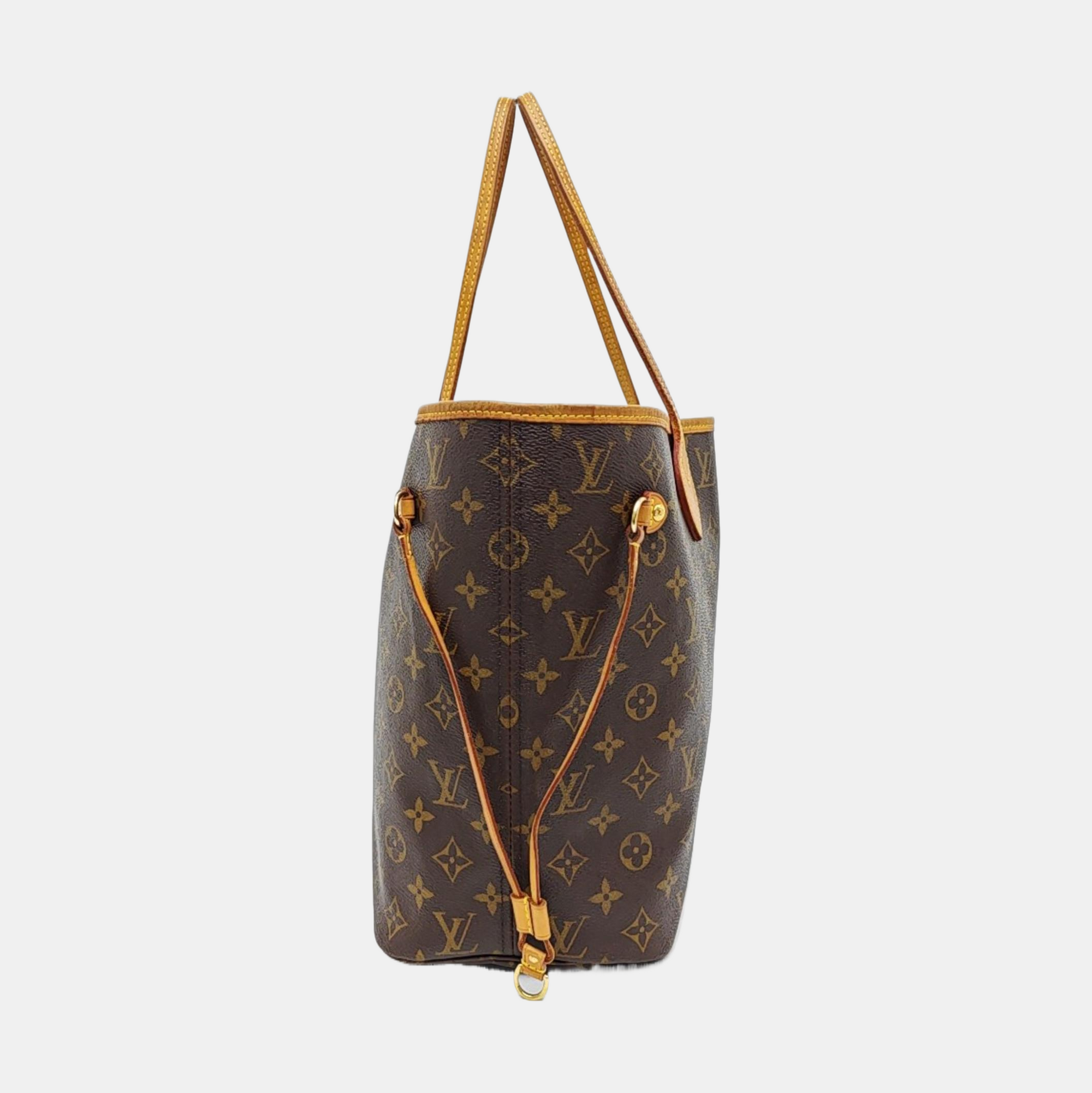 NEVERFULL MM Monogram Coated Canvas Brown