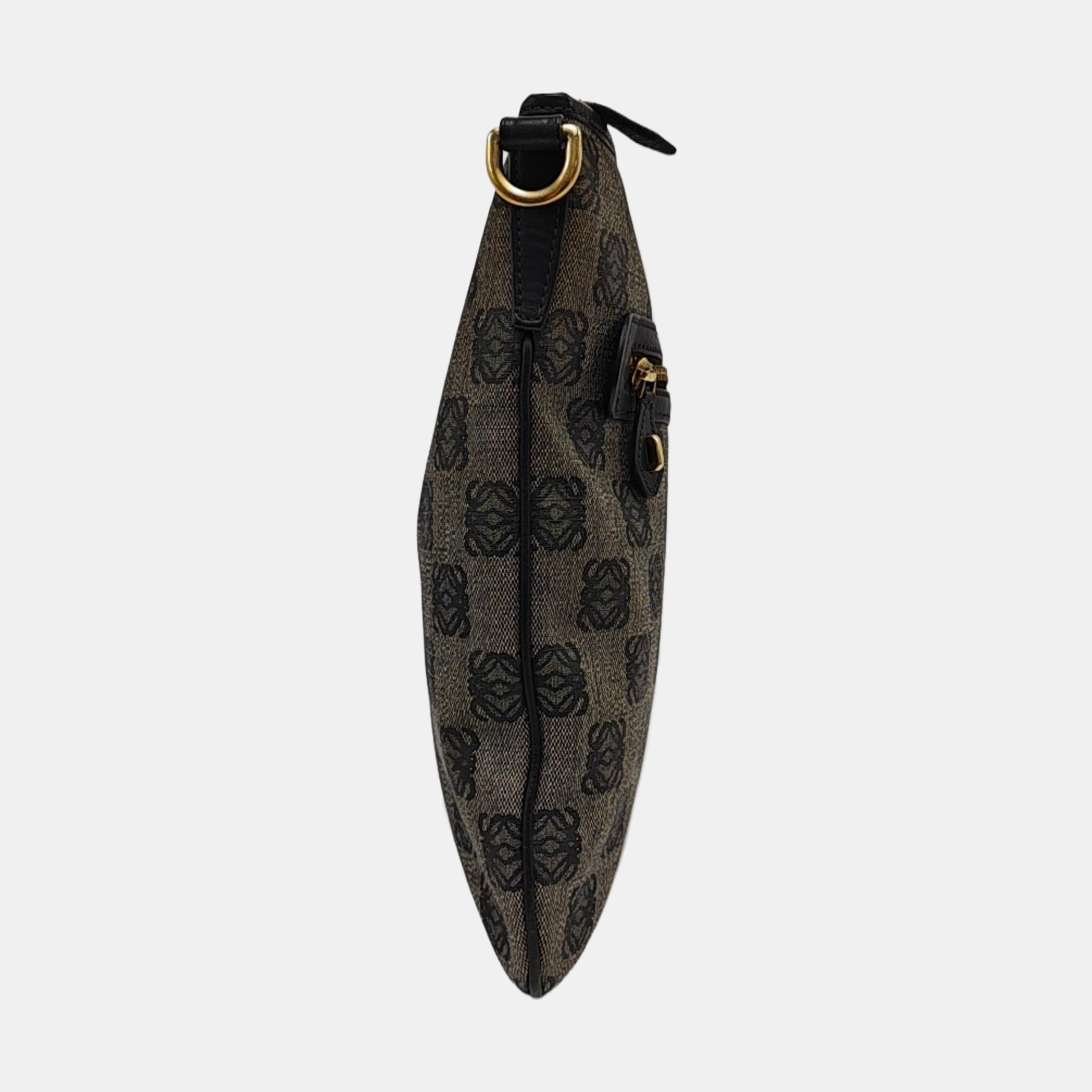Monogram Coated Canvas Shoulder Bag Gray