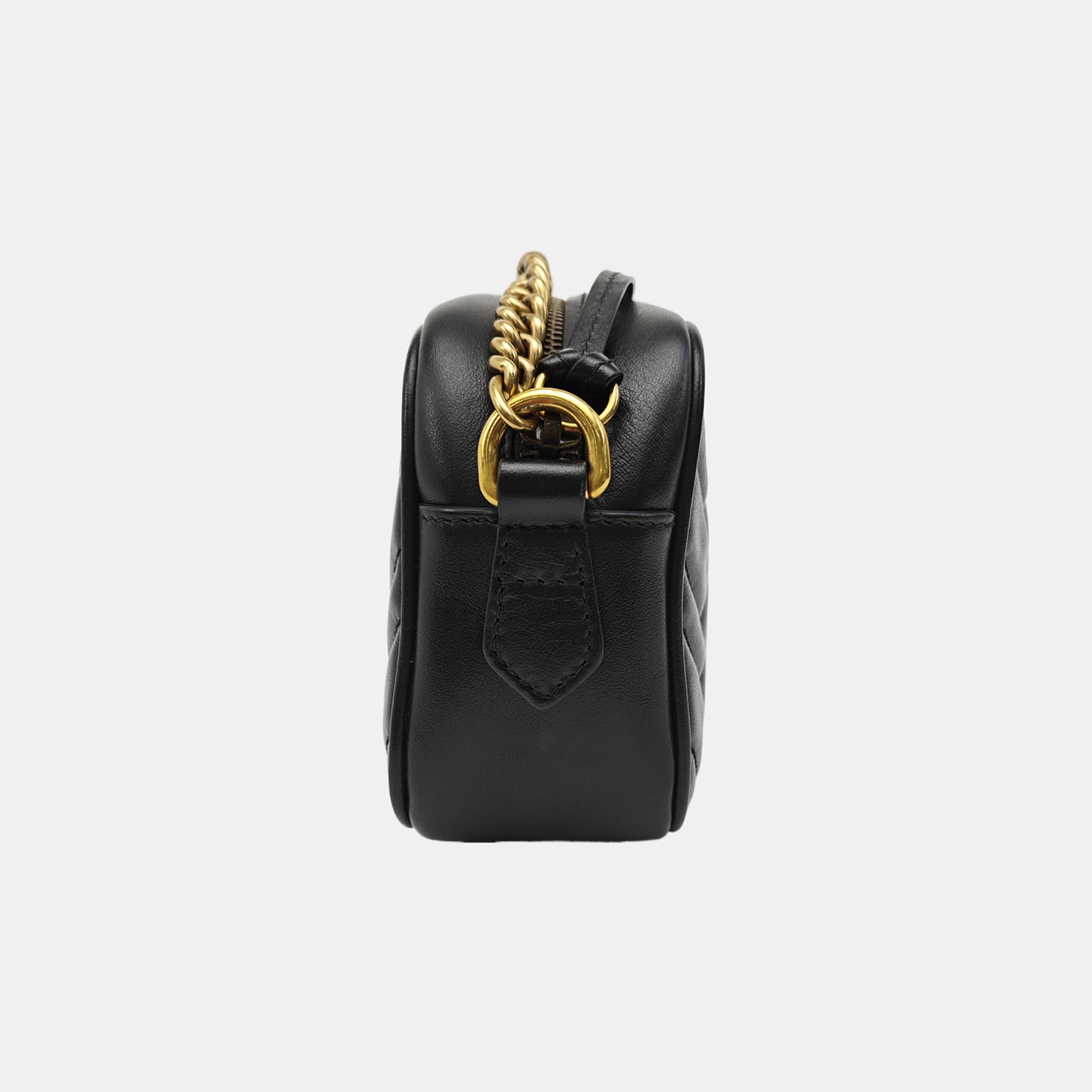 GG Marmont Mini Quilted Calfskin Black