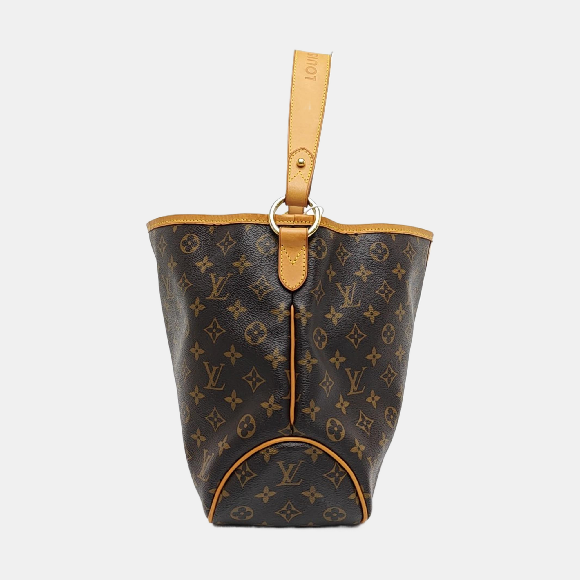 Monogram Coated Canvas Top Handle Bag Brown