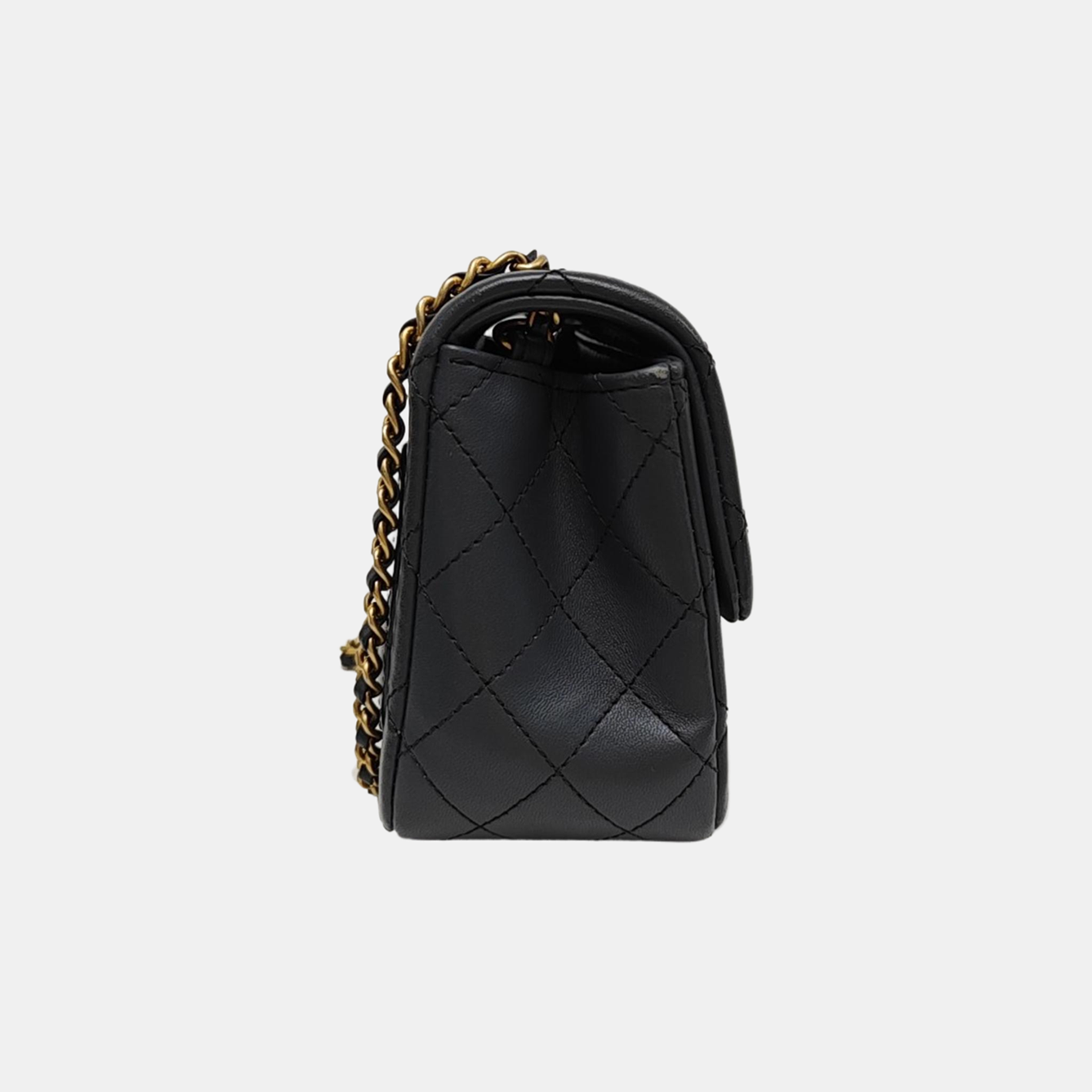 CLASSIC FLAP Mini Quilted Lambskin Gray