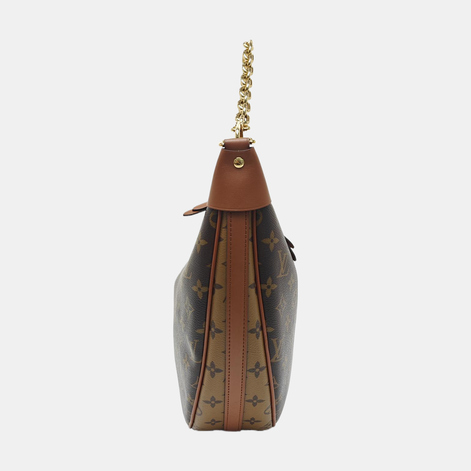 LOOP HOBO Monogram Coated Canvas Brown