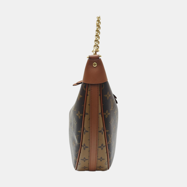 LOOP HOBO Monogram Coated Canvas Brown