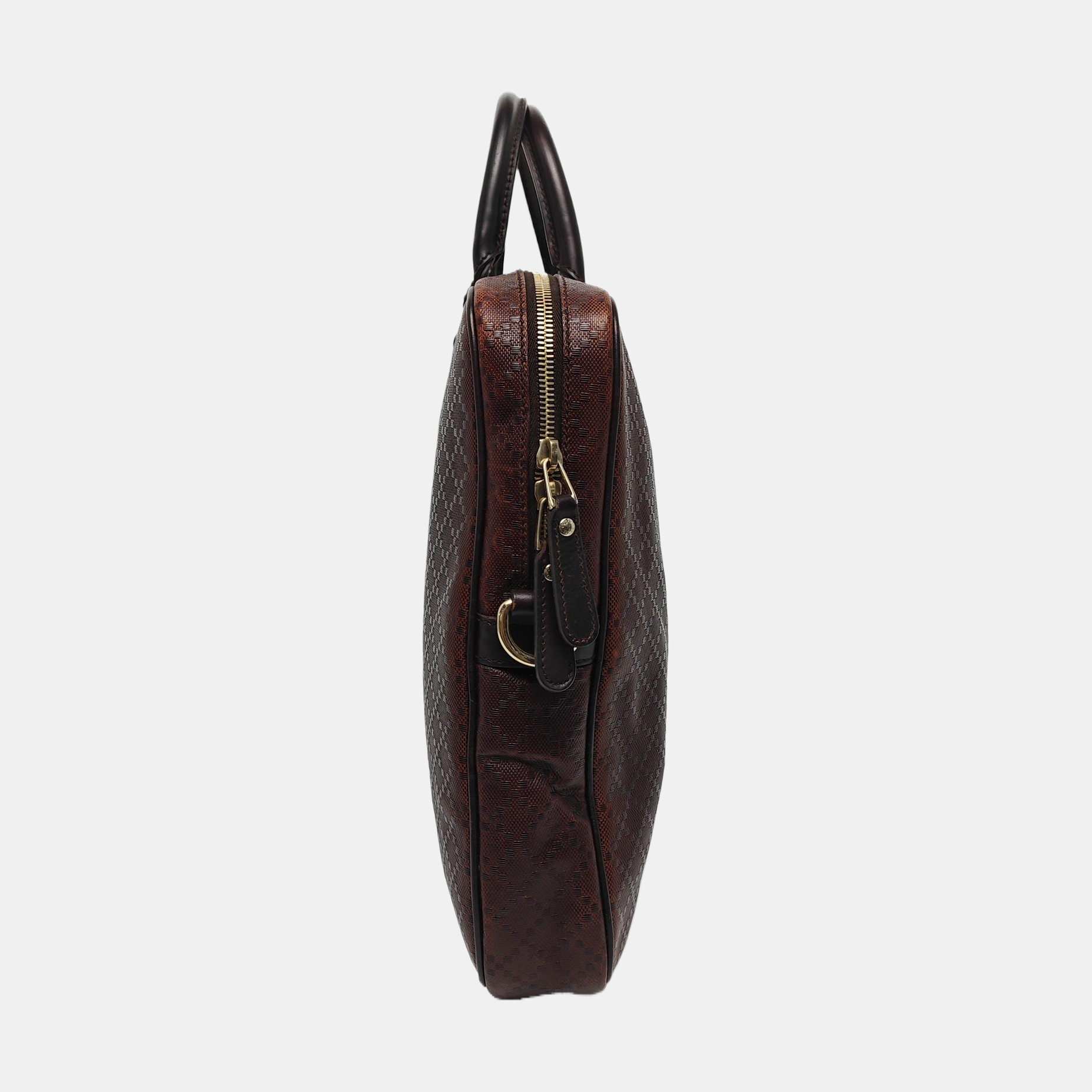Calfskin Top Handle Bag Brown