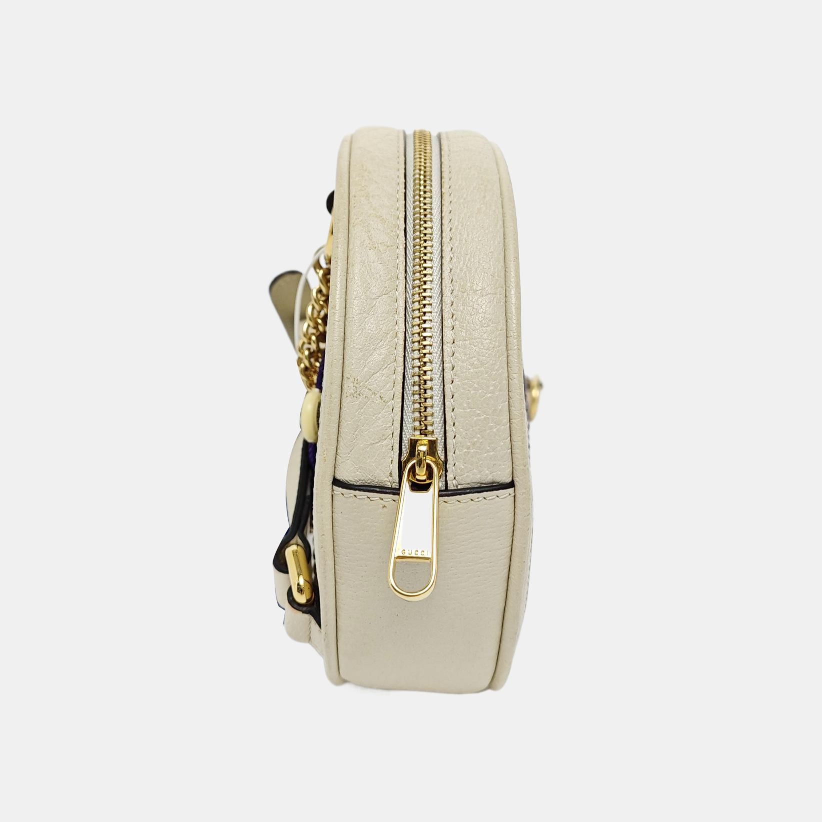 Authenticated pre-owned  Ophidia Mini Calfskin White - Backpack at Looply